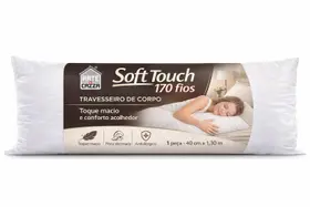 Travesseiro de Corpo 40cm x 1,30m Soft Touch Branco