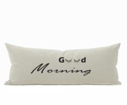 Travesseiro De Corpo Body Pillow Natural 40x130cm Good Morning 01 Travesseiro De Corpo Body Pillow Natural 40x130cm Good Morning 01