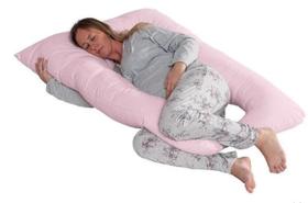 Travesseiro De Corpo Gestante Conforto E Proteção Rosa 1,30 Metros