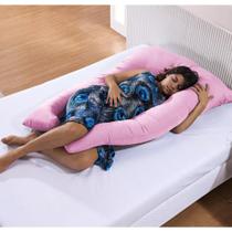 Travesseiro De Corpo Gestante Formato U Grande Confortável - Drauer