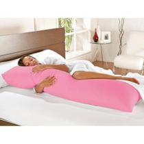 Travesseiro De Corpo Gigante Star Com Fronha Rosa - B.A Travesseiros