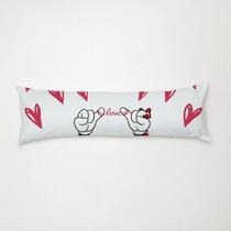 Travesseiro de Corpo Infantil Aconchego Estampado Love 90cm x 38cm - Casaborda