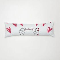 Travesseiro de Corpo Longo Comprido com Fronha c/ Zíper - 90x38cm