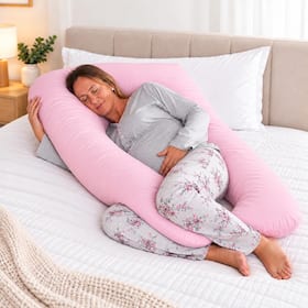 Travesseiro de Corpo para Gestante e Grávida Amamentação e Conforto - Rei Do Kit Berço
