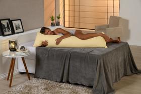 Travesseiro De Corpo Xuxao 1,30 com Fronha Ziper Percal Silicone - Conforto - Sono leve - Qualidade