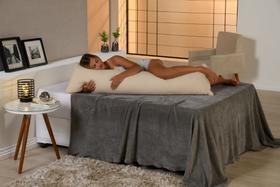 Travesseiro De Corpo Xuxao 1,30 com Fronha Ziper Percal Silicone - Conforto - Sono leve - Qualidade - Zion Enxovais