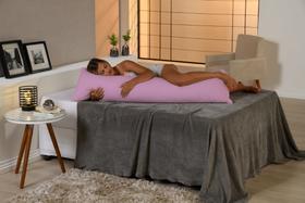 Travesseiro De Corpo Xuxao 1,30 com Fronha Ziper Percal Silicone - Conforto - Sono leve - Qualidade - Zion Enxovais