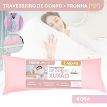 Travesseiro De Corpo Xuxão 145x45cm Fibra Siliconada Antialérgico Conforto Gestante Com Fronha Protetora Zíper Super Macia Premium Travesseiro De Corpo Xuxão 145x45cm Fibra Siliconada Antialérgico Conforto Gestante Com Fronha Protetora Zíper Super Macia Premium