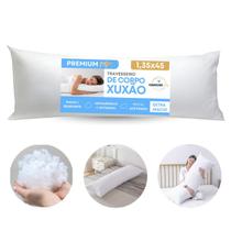 Travesseiro De Corpo Xuxão Antialérgico Fibra Siliconada Alívio Gestante Coluna Antimofo Super Macio Premium