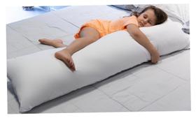 Travesseiro de corpo xuxão body pillow com fronha de zíper - cor branco