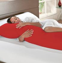 Travesseiro De Corpo Xuxão Com Ziper Vermelho (Fronha + Refil 1,35mx0,40cm) 100% Poliéster