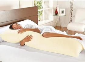 Travesseiro De Corpo Xuxao Grande 1.45x45 C/ Fronha 100% Algodão Macio Silicone