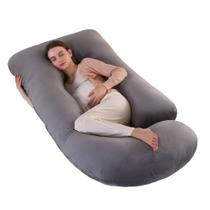 Travesseiro de Gravidez ALLOPERA 145 cm com Capa de Veludo para Corpo Inteiro