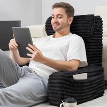 Travesseiro de Leitura ENITYA 61 cm XXL com Apoio para Costas e Bolsos Travesseiro de Leitura ENITYA 61 cm XXL com Apoio para Costas e Bolsos