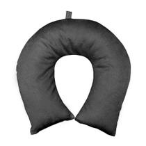 Travesseiro De Pescoço Aveludado Cristal - Hedrons Preto