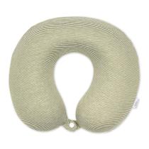 Travesseiro de Pescoço Bucky Jersey Listrado de Espuma Viscoelástica Verde Oliva