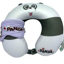 Travesseiro de Pescoço com máscara We Are Bears Panda Miniso Travesseiro de Pescoço com máscara We Are Bears Panda Miniso