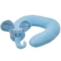 Travesseiro de Pescoço - Elefantinho - Azul - Antialérgico - Bichos de Pano