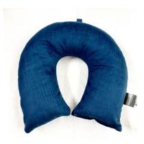 Travesseiro de Pescoço em Veludo Azul Hedrons Travesseiro de Pescoço em Veludo Azul Hedrons