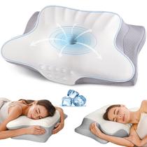 Travesseiro de Pescoço Ergonômico Ylekto com Espuma de Memória e Capa Refrescante Travesseiro de Pescoço Ergonômico Ylekto com Espuma de Memória e Capa Refrescante