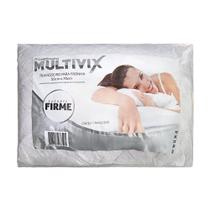 Travesseiro de Poliéster Multivix Mácio Suporte Firme com Capa Matelada 50cm x 70cm Branco Antialérgico Antimofo