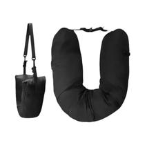 Travesseiro De Viagem Ajustável Em Lã Macia Em Forma De U, Confortável Com Enchimento De Vestuário