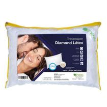Travesseiro Diamond Látex 50x70 - Proporciona Alinhamento Perfeito da Coluna e do Pescoço - Espuma de Látex - Capa 100% Algodão
