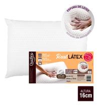 Travesseiro Duoflex Real Látex Alto 50x70x16cm Branco Travesseiro Duoflex Real Látex Alto 50x70x16cm Branco