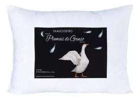 Travesseiro Eco-pluma antialérgico macio branco 50x70x10cm - D.K.P ENXOVAIS