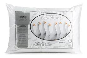 Travesseiro Eco-Pluma Pluma de ganso Antialérgico 50x70 Firme Premium - Rafamari enxovais