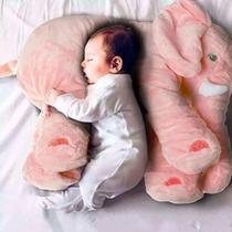 Travesseiro Elefante Pelúcia Almofada Bebê 60cm Antialérgico - Baby Adoletá