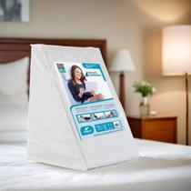 Travesseiro Encosto Anatômico Triangular 43x34x50cm Cor Azul Celeste Fibrasca