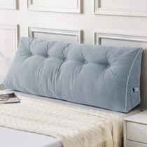 Travesseiro Encosto de Cabeceira Sasttie Full, Almofada Triangular para Sentar na Cama, Suporte para Costas para Leitura - Capa Removível e Lavável, Azul Acinzentado Travesseiro Encosto de Cabeceira Sasttie Full, Almofada Triangular para Sentar na Cama, Suporte para Costas para Leitura - Capa Removível e Lavável, Azul Acinzentado