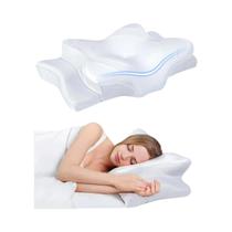 Travesseiro Ergonômico De Espuma Viscoelástica Para Apoio Do Pescoço, Alívio Da Dor, Macio E