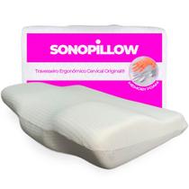 Travesseiro Ergonômico - Sonopillow - Cervical Original, Sono fix. Contra dores no pescoço e na coluna. Combate a insônia e o ronco.