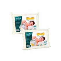 Travesseiro Espuma Aerada Contour Pillow TP2102 c/ Capa de Algodão Kit c/ 2 Un (50x70) - Duoflex Travesseiro Espuma Aerada Contour Pillow TP2102 c/ Capa de Algodão Kit c/ 2 Un (50x70) - Duoflex