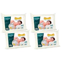 Travesseiro Espuma Aerada Contour Pillow TP2102 c/ Capa de Algodão Kit c/ 4 Un (50x70) - Duoflex