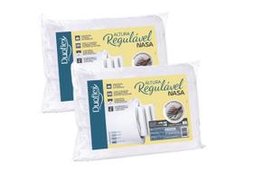 Travesseiro Espuma Nasa Altura Regulável Duoflex ( Kit 2 peças) Travesseiro Espuma Nasa Altura Regulável Duoflex ( Kit 2 peças)