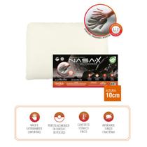 Travesseiro Espuma Visco Elástica Nasa Baixo Duoflex 45x65x10 - Proteção antiácaros, fungos e bactérias.