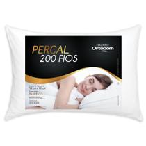 Travesseiro Fascínio Percal 200 Fios Branco 70cm X 50cm