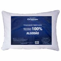 Travesseiro Fiber Flock Luxo Perfil Alto 01 Peça 100% Algodão - Ortobom