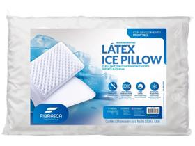 Travesseiro Fibrasca Branco Icepillow Látex Dupla Escolha Conforto Super Firme