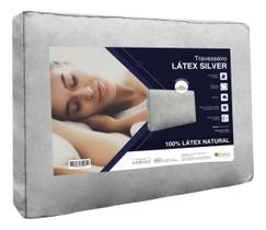 Travesseiro Flocos Látex Silver De 15cm - 45x65cm
