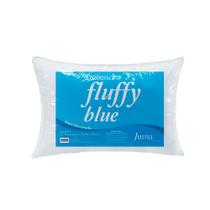 Travesseiro Fluffy Blue Juma Perfil Baixo Fibra Siliconada