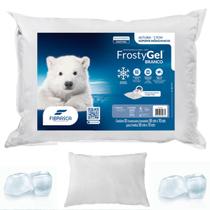 Travesseiro Frostygel Fibra Branco Fibrasca Suporte Médio/Macio