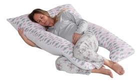 Travesseiro gigante de corpo mamãe gestante 100% silicone nuvem rosa