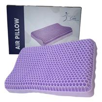 Travesseiro Hipoalérgico Gel Elástico 3d Roxo Supermedy