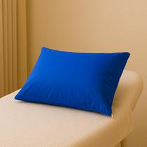 Travesseiro Hospitalar de Fibra 30x40 com capa removível em napa impermeável AZUL Travesseiro Hospitalar de Fibra 30x40 com capa removível em napa impermeável AZUL