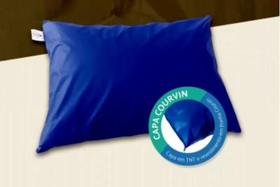 Travesseiro hospitalar em flocos 0,65 x 0,45 cm azul napa - zedamed