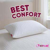 Travesseiro Hotel 5 Estrelas 60x40 Toque de Pluma Macio Medio Confortável Qualidade Premium